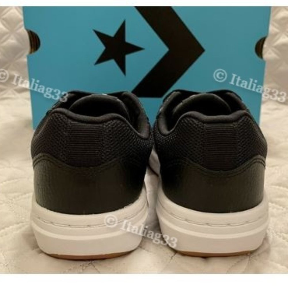 Converse Rival Ox Sneaker UNISEX Size M:4 W:5.5 Low Top Chevron Black White Gum - Picture 7 of 16